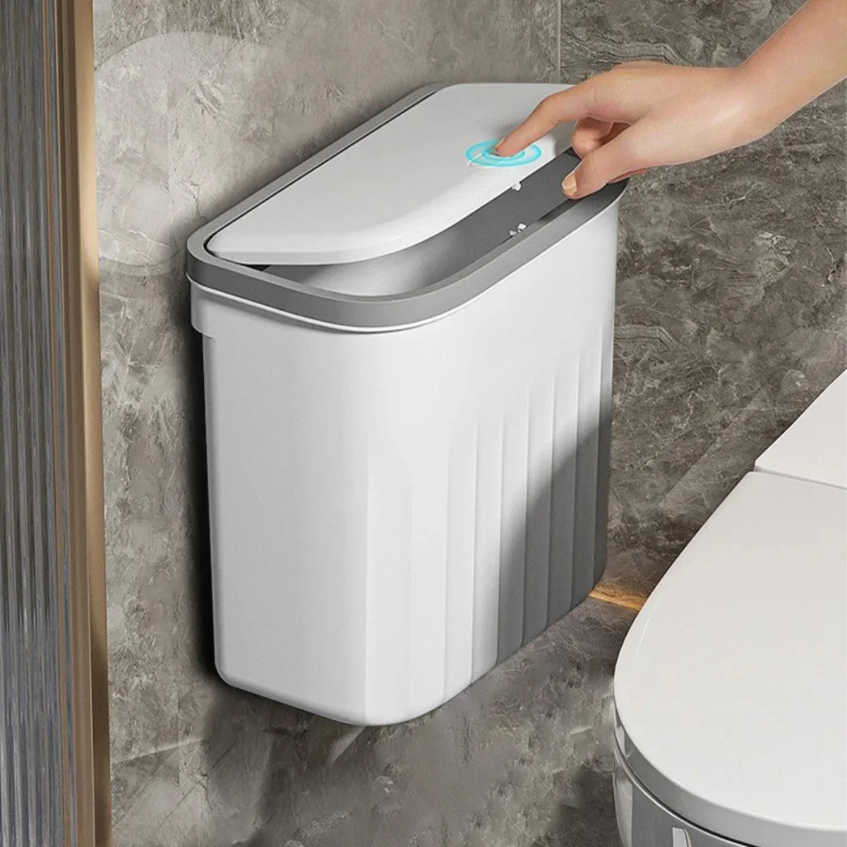 LixoFlex - Lixeira 9 Litros Pendurável e Veda Cheiros Com Adesivos ProFix