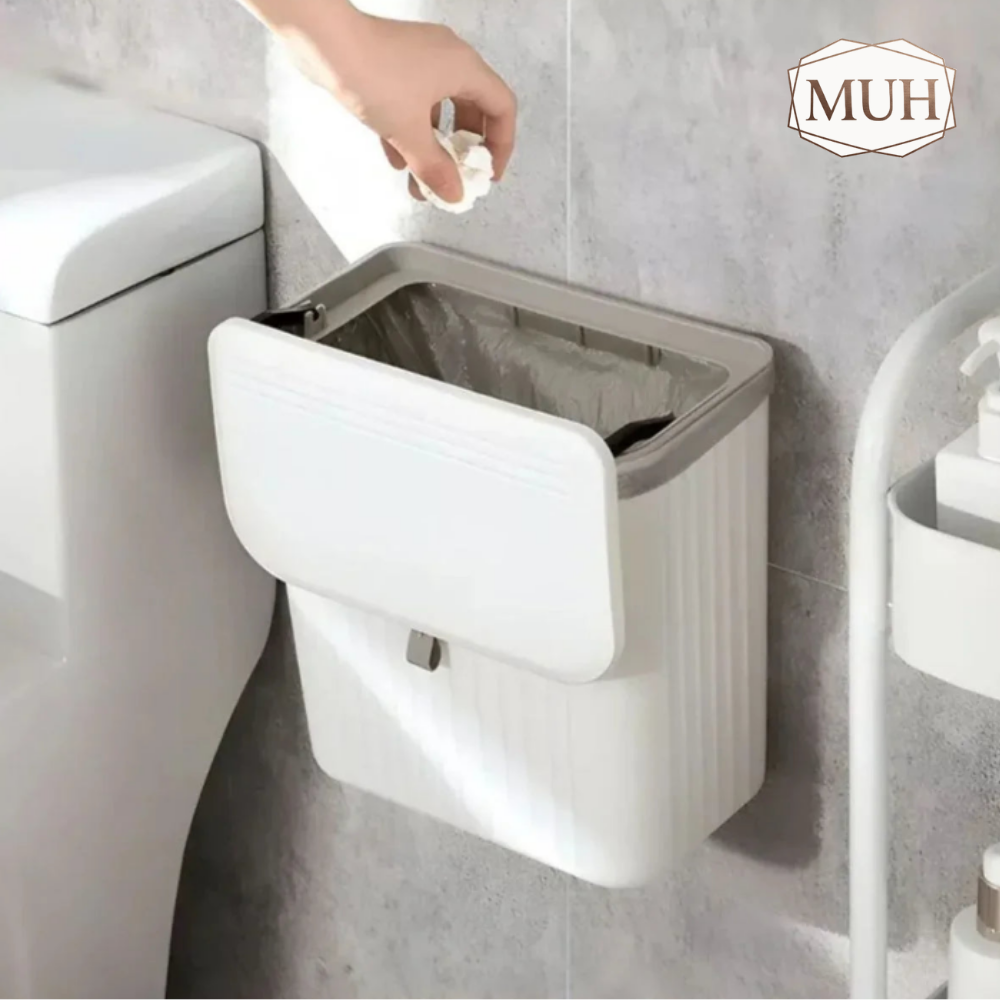 LixoFlex - Lixeira 9 Litros Pendurável e Veda Cheiros Com Adesivos ProFix