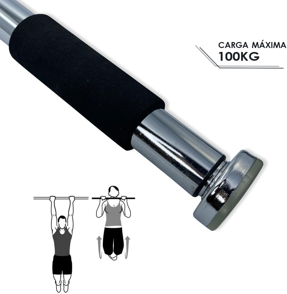 Barra P/ Flexão Exercícios Treino Regulável 62 A 100 Cm Fixa