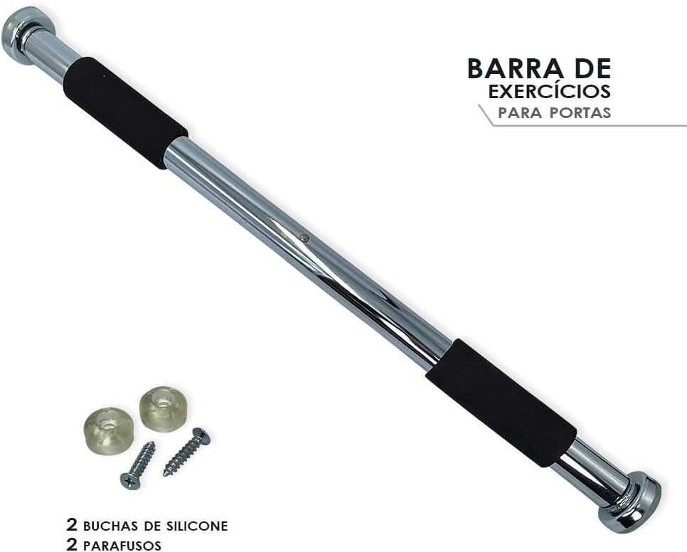 Barra P/ Flexão Exercícios Treino Regulável 62 A 100 Cm Fixa