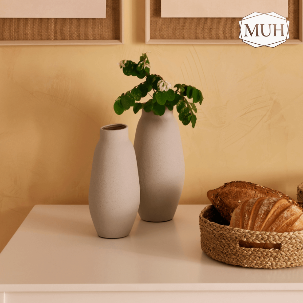 Vaso Decorativo em Cerâmica Cinza 31cm G