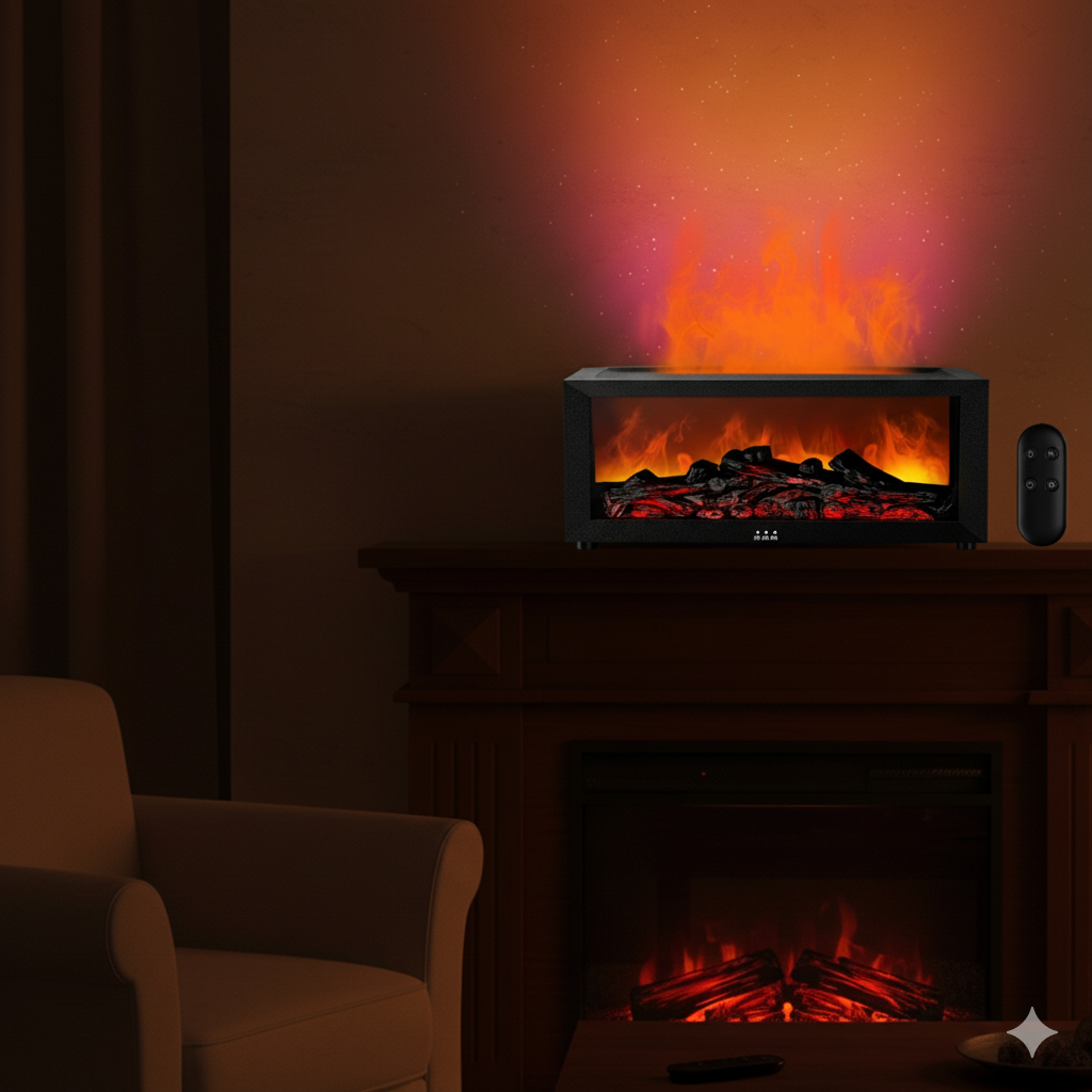 Umidificador Relaxante de Fogueira