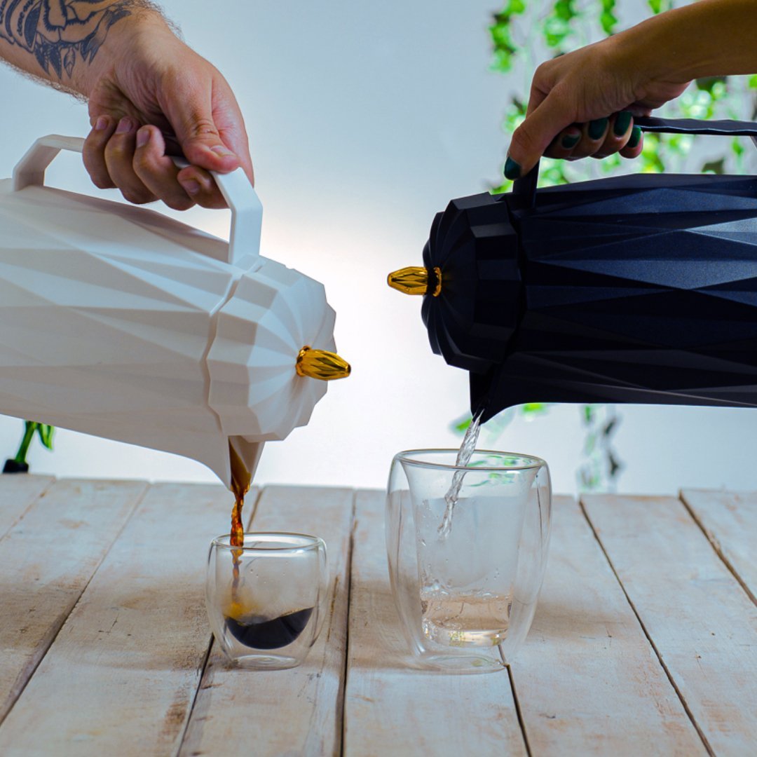 Copo para Café Parede Dupla em Vidro Borossilicato Transparente 70ml