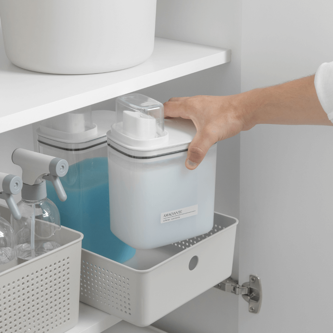 Pote Hermético Dispenser Flow Branco 1,5 Litros