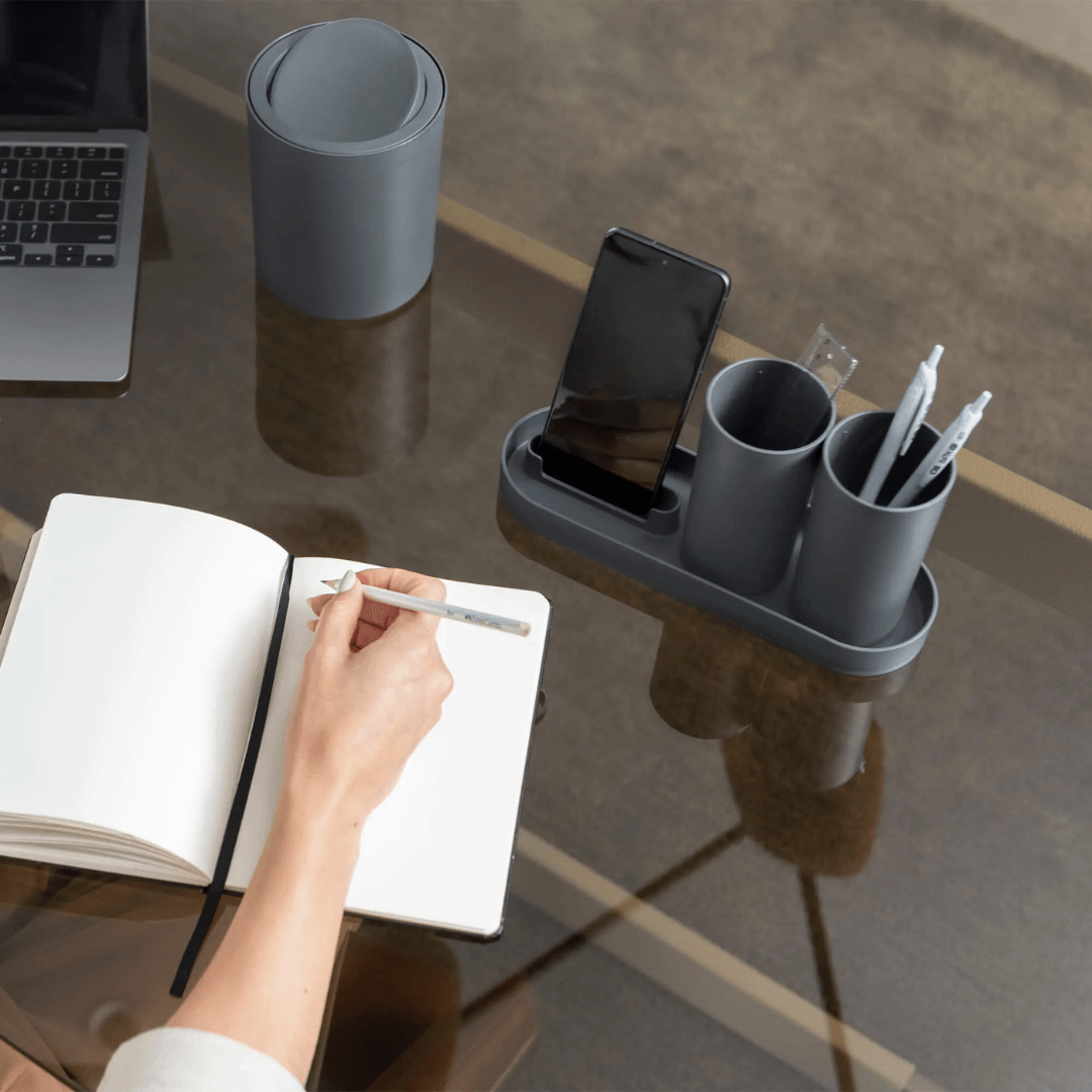 Kit Serene para Banheiro Cinza 4 Peças