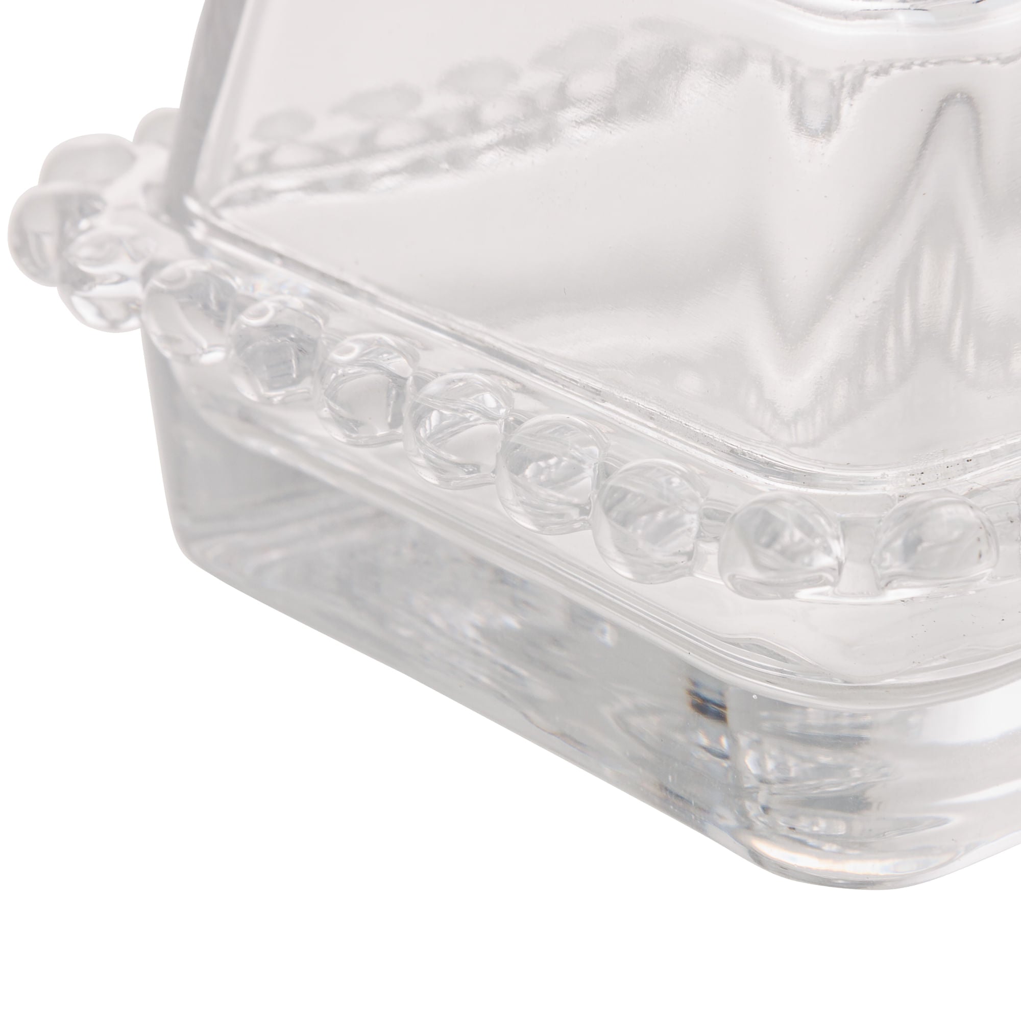 Manteigueira Cristal de Chumbo com Tampa Pearl 17cm x 10,5cm x 10cm