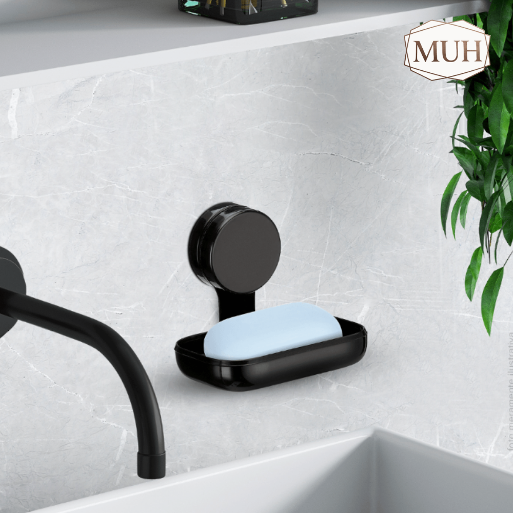 Saboneteira Plástica Dupla Face 3M Preto