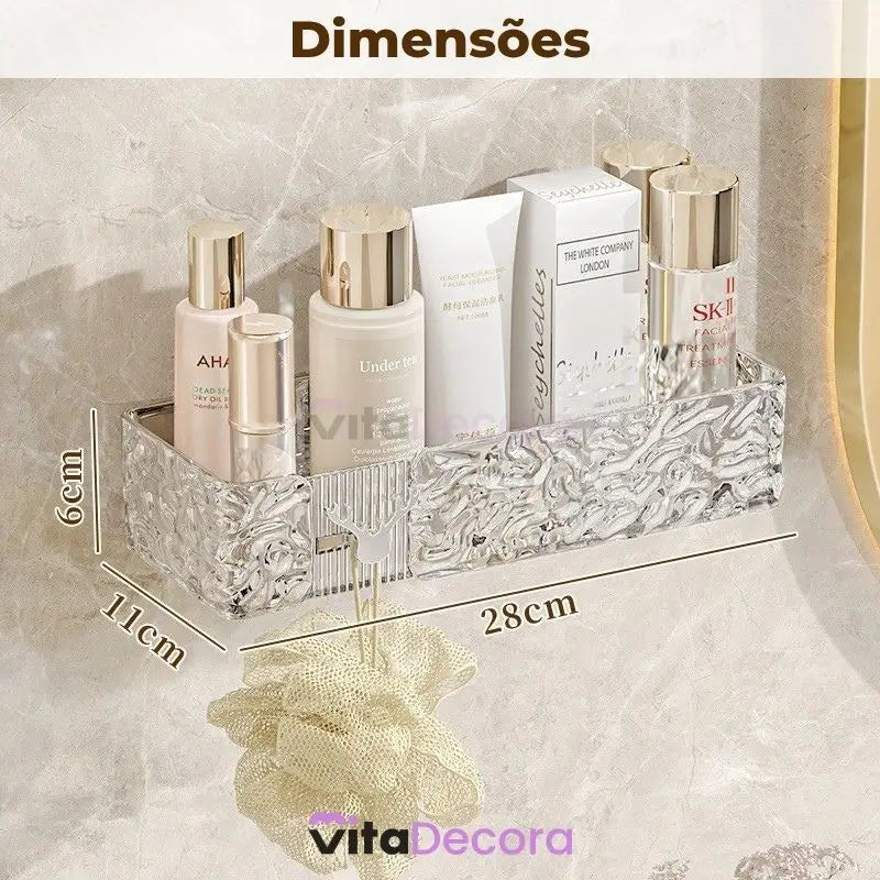 Kit Suporte Porta Shampo Organizador Luxury + Adesivos ProFix [FRETE GRÁTIS]