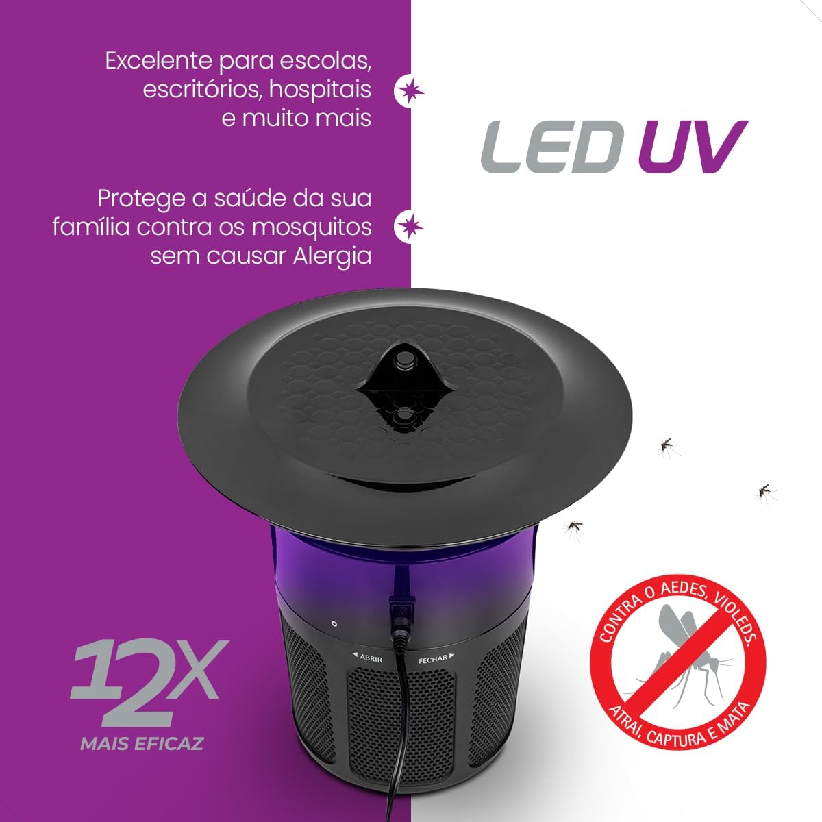 Armadilha Eletrônica para Mosquitos MOSCLEAN.