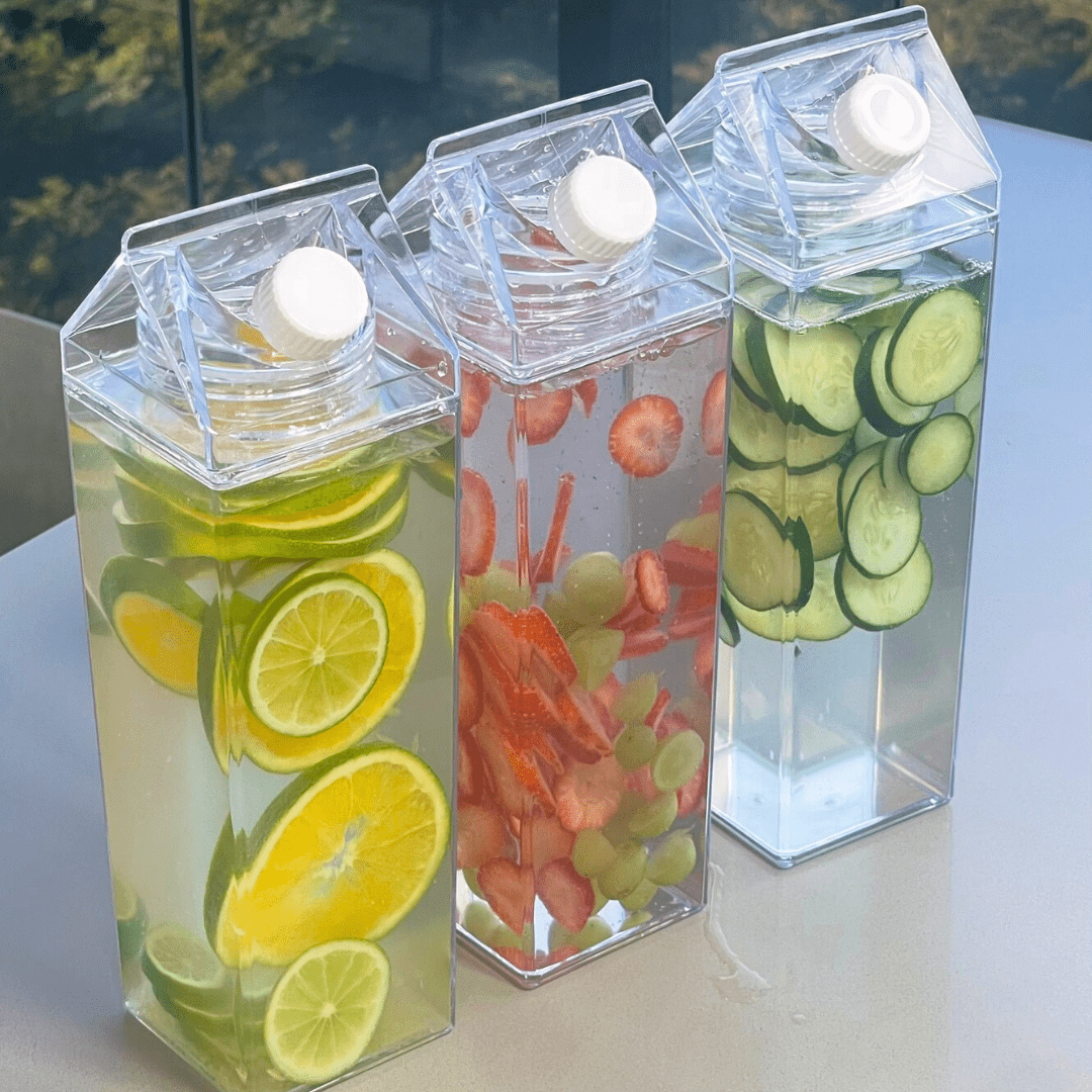 Garrafa Decorativa My Box 1L Transparente Organização para Bebidas