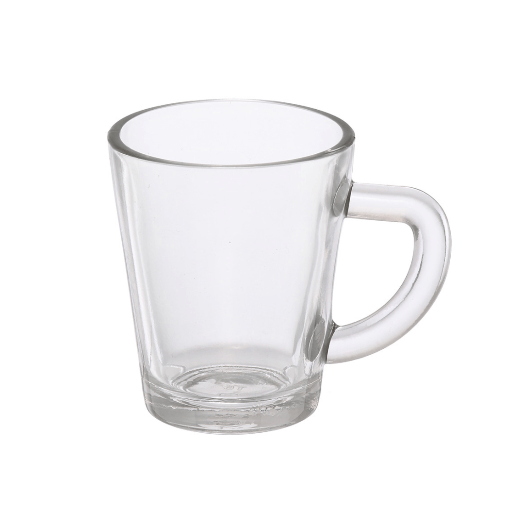 Jogo 6 Canecas de Café Lisa de Vidro 70ml