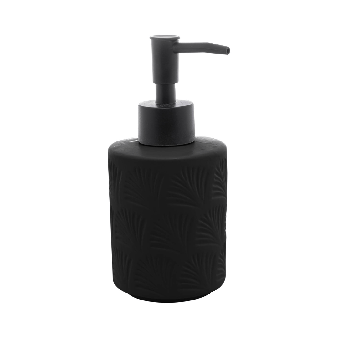 Jogo para Banheiro Leaf em Ceramica Preto 2 Peças