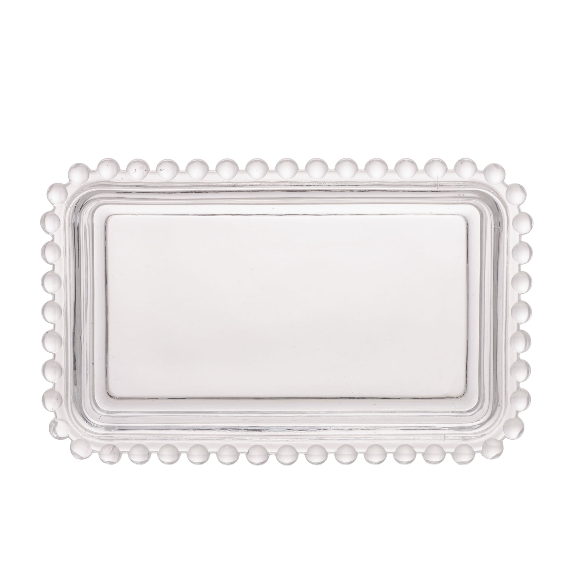 Manteigueira Cristal de Chumbo com Tampa Pearl 17cm x 10,5cm x 10cm