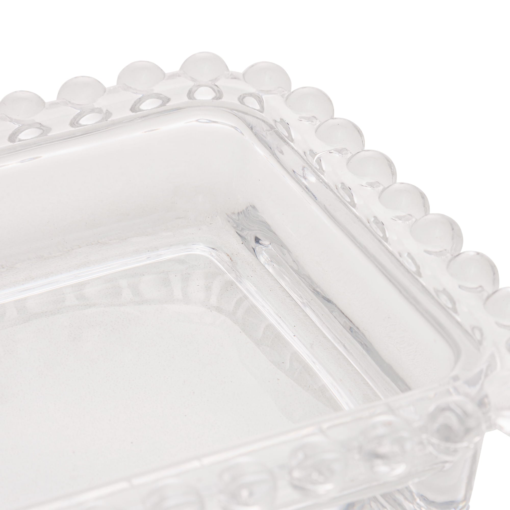 Manteigueira Cristal de Chumbo com Tampa Pearl 17cm x 10,5cm x 10cm