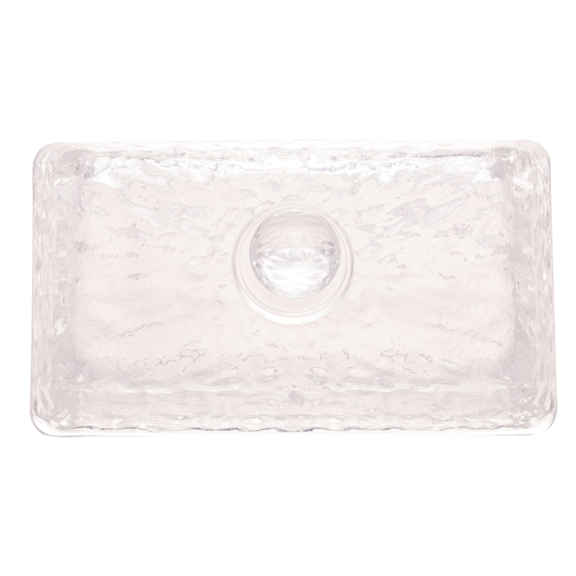 Manteigueira Petra Cristal Ecológico e Fio de Ouro com Tampa 17cm