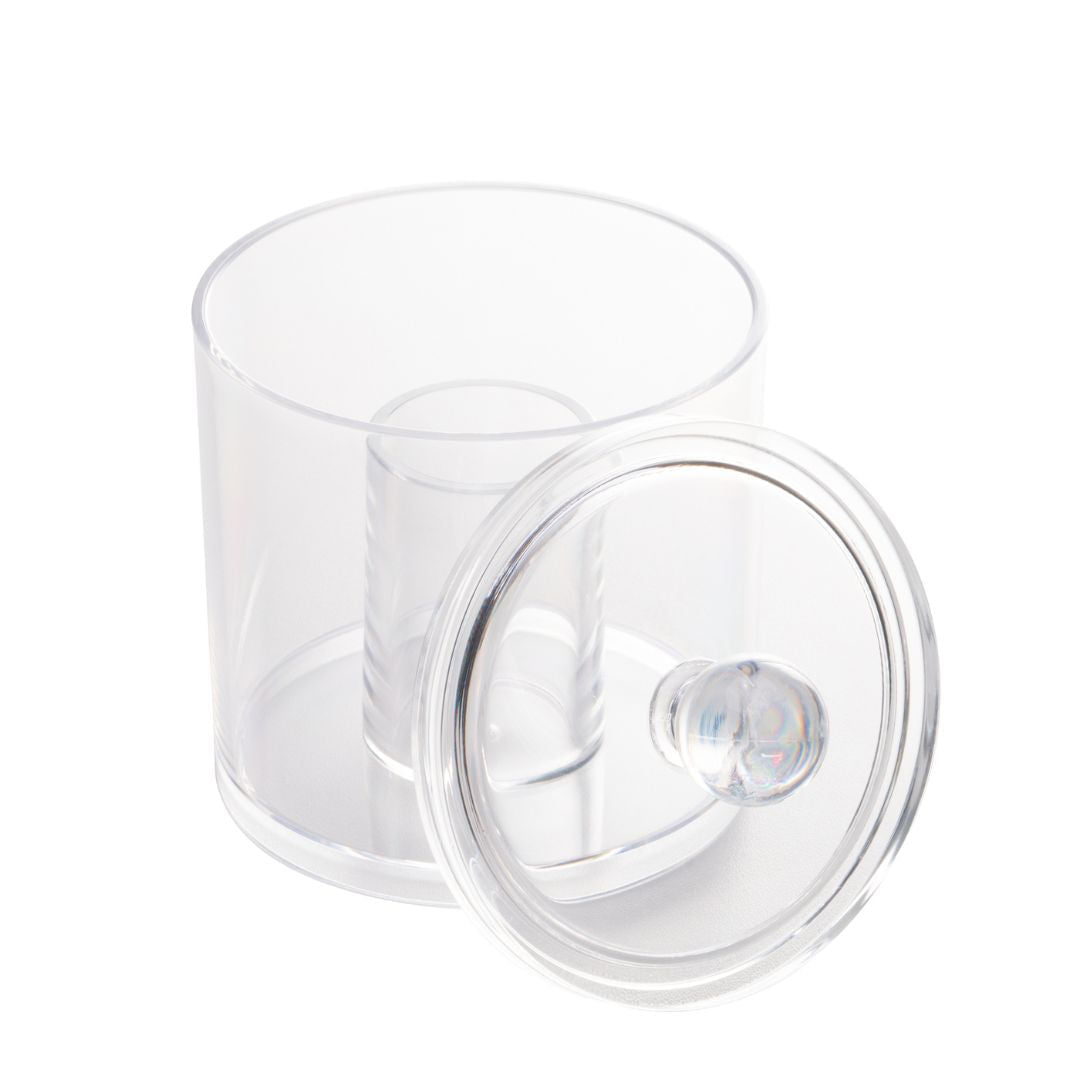 Porta Algodão e Cotonete de Acrilico 13cm