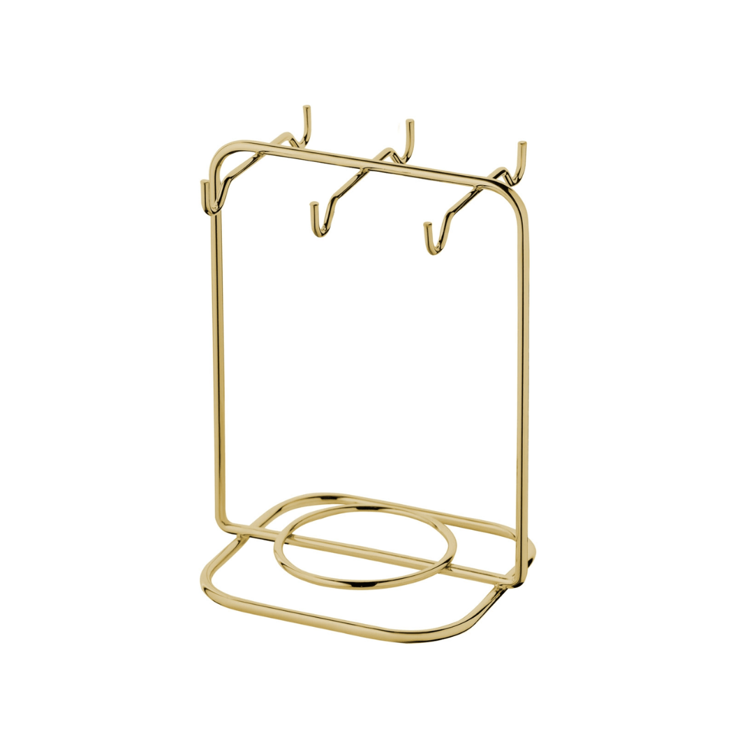 Suporte Porta Pires Maior e Xicara de Cha Dourado
